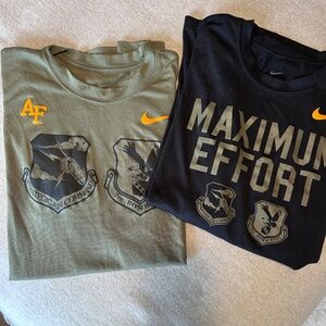 Air Force Shirt Mens M Green Blk Dri-Fit Nike Long Sleeve Strategic Air Command